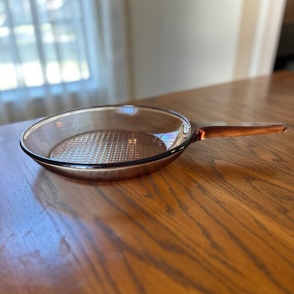Corning Visions Amber 10" Skillet – Vintage Glass-Ceramic Cookware - Picture 1 of 4